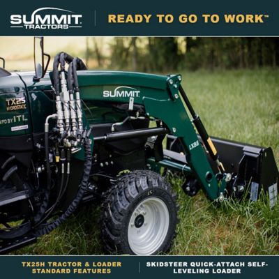 Image showing  Summit TX25H Tractor & Loader w/Grapple Bundle