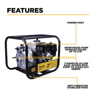 Image showing  2 in. Semi-Trash Transfer Pump with Honda GX200 Engine