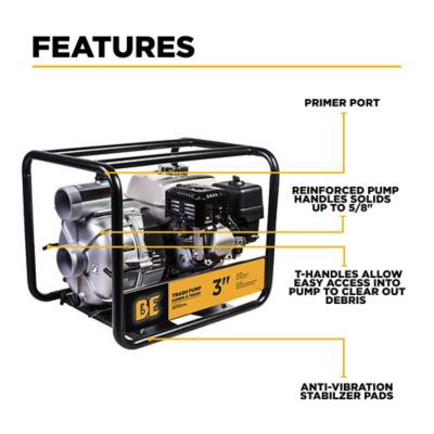 Image showing  3 in. Semi-Trash Transfer Pump with Honda GX200 Engine