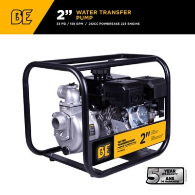 BE Power Equipment 2 in. Water Transfer Pump with Powerease 225 Engine