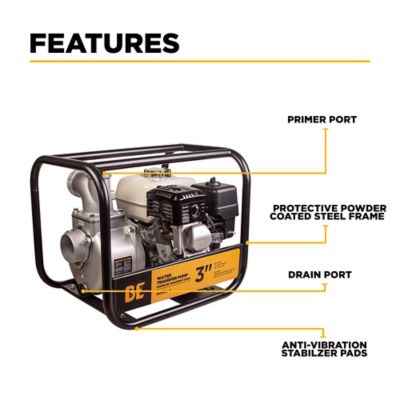 Image showing  3 in. Water Transfer Pump with Honda GX200 Engine