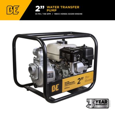 BE Power Equipment 2 in. Water Transfer Pump with Honda GX200 Engine