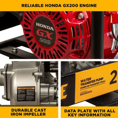 Image showing  2 in. Water Transfer Pump with Honda GX200 Engine