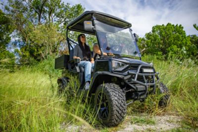 Image showing  RFRC Lithium Utility Ranch Cart with Electric Dump Bed, Black