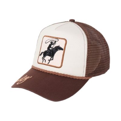 Image showing  Western Howdy Mesh Back Cap, Brown/Cream