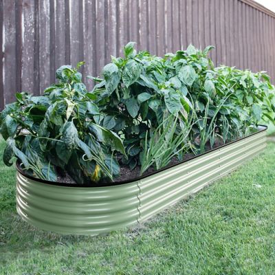Veikous 8 x 2 x 1ft. Galvanized Raised Garden Bed 9-in-1 Planter Box for Outdoor