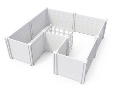 Image showing 7 th Vita Classic 6 x 6ft. Vinyl Keyhole Composting Garden Bed