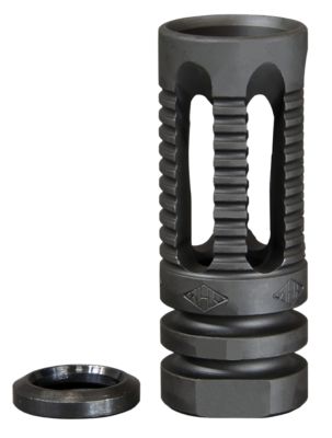 Yankee Hill Phantom Flash Hider for AR-Platform, 5.56x45mm NATO, 1/2 in. x 28 Thread, 2.13 in. OAL, Black, Steel