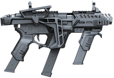 Recover Tactical P-IX+MG PG9 SR20 Metal Front Guard Folding Stock for Glock Models, Black