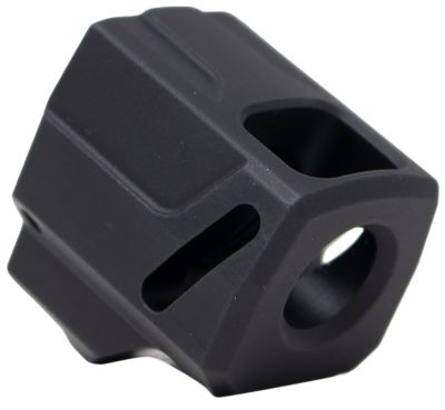 Faxon Firearms EXOS-525 Compensator for Sig Sauer P365/P365 XL, 1/2 in. x 28 Thread, 1.125 in. OAL, Black, Nitride, Aluminum
