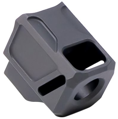 Faxon Firearms EXOS-533 Compensator for Glock 43X/48, 1/2 in. x 28 Thread, 1.218 in. OAL, Black, Nitride, 6061 Aluminum