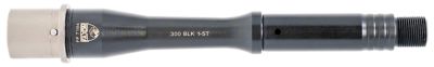 Faxon Firearms 300 Blackout Match Series Gunner Barrel for AR-15, 7.50 in., 5/8 in. x 24 Thread, Black QPQ, Stainless Steel
