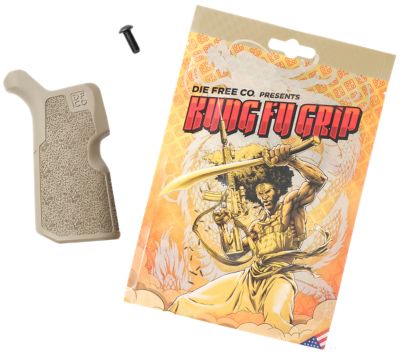 Die Free Kung Fu Grip for AR-15/M4/AR10/SR25, Flat Dark Earth, Nylon