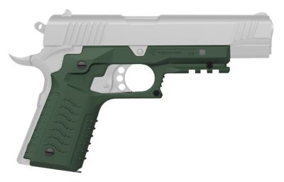 Recover Tactical Grip & Rail System for Standard Frame 1911, Picatinny, OD Green, Polymer
