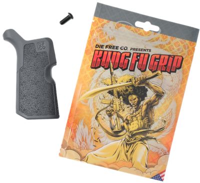Die Free Kung Fu Grip for AR-15/M4/AR10/SR25, Gray, Nylon