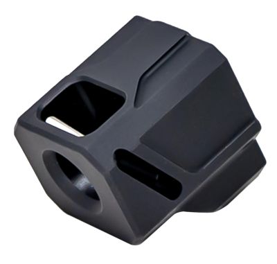 Faxon Firearms EXOS-543 Compensator for Gen 4, 9mm, 1/2 in. x 28 Thread, 1.10 in. OAL, Black, Anodized, Aluminum