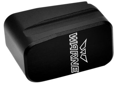Warne Magazine Extension for Glock 43X/48 Magazines, 2 Round Capacity, 6061-T6 Aluminum, Hardcoat Anodized Black