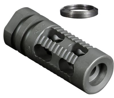 Yankee Hill Phantom Comp/Brake with Smooth End, 5.56mm, 1/2 in. x 28 Thread, 2.25 in. OAL