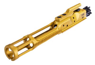 Faxon Firearms Gunner Bolt Carrier Group, 5.56 NATO, Full Auto, Gold, Nitride