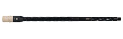 Faxon Firearms 308 Win Match Barrel, 20 in., 5/8 in. x 24 Thread, Spiral Fluted, Black, Salt Bath Nitride 416-R Stainless