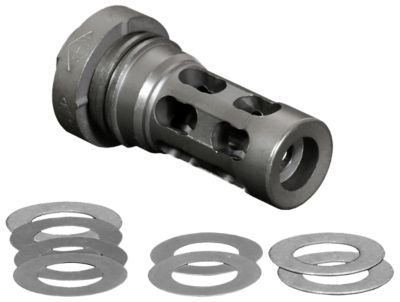Yankee Hill QD Light Tactical Muzzle Brake for AR-Platform, 30 Cal, 5/8 in. x 24 Thread, Black, Steel