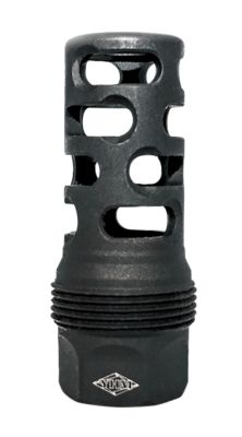Yankee Hill sRx Q.D. Muzzle Brake for sRx Adapters, 9mm Luger, Long, 1/2 in. x 28 Tread, 2.30 in. OAL, 9.375 in.D, Black, Steel