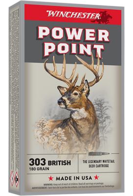 Winchester Ammo Power-Point .303 British 180-Grain Rifle Ammunition, 20 Rounds