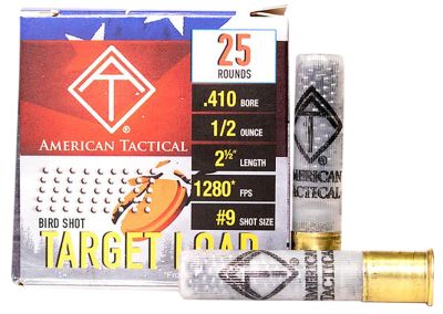 ATI .410-Bore Target Load 9-Shot Shotgun Shells, 2.5 in., 1/2 oz., 25 Rounds