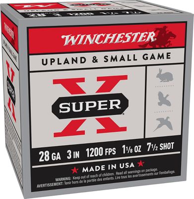 Winchester Ammo 28-Gauge Super X 7.5-Shot Shotgun Shells, 3 in., 1-1/8 oz., 25 Rounds