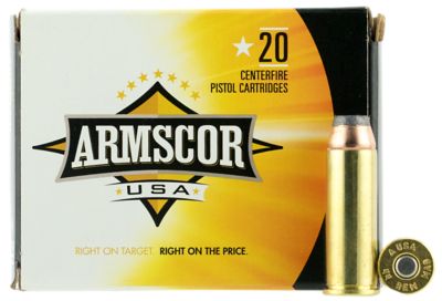 Armscor USA .44 Magnum 240-Grain Jacketed Hollow Point Handgun Ammunition, 20 Rounds