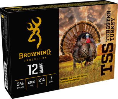 Browning Ammo 12-Gauge TSS Turkey Non-Toxic Tungsten 7-Shot Shotgun Shells, 3.5 in., 2-1/4 oz., 5 Rounds