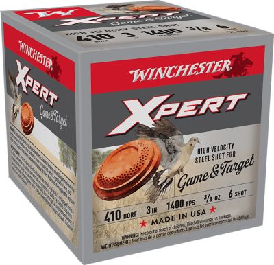 Winchester Ammo .410-Bore Super X Xpert High Velocity Steel 6-Shot Shotgun Shells, 3 in., 3/8 oz., 25 Rounds