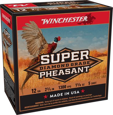 Winchester Ammo 12-Gauge Super Pheasant Diamond Grade 5-Shot Shotgun Shells, 2.75 in., 1-3/8 oz., 25 Rounds