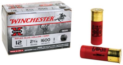 Winchester Ammo 12-Gauge Super X Rifled Shotgun Slugs, 2.75 in., 1 oz., 15 Rounds