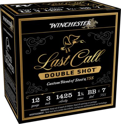 Winchester Ammo 12-Gauge Last Call Double Shot TSS/Steel BB/7-Shot Shotgun Shells, 3 in., 1-1/4 oz., 25 Rounds
