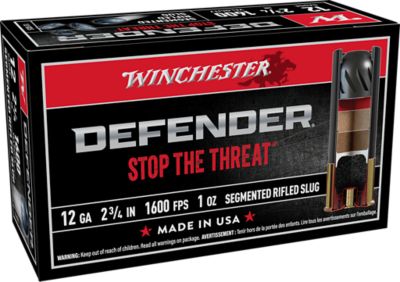 Winchester Ammo 12-Gauge PDX1 Defender Rifled Shotgun Slugs, 2.75 in., 1 oz., 10 Rounds