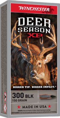 Winchester Ammo Deer Season XP .300 AAC Blackout 150-Grain Extreme Point Rifle Ammunition, 20 Rounds