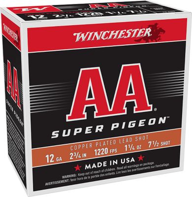 Winchester Ammo 12-Gauge AA Super Pigeon 7.5-Shot Shotgun Shells, 2.75 in., 1-1/4 oz., 25 Rounds