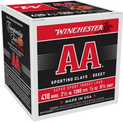 Winchester Ammo .410-Bore AA Super Sport Sporting Clay 8.5-Shot Shotgun Shells, 2.5 in., 1/2 oz., 25 Rounds