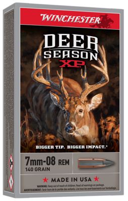 Winchester Ammo Deer Season XP 7mm-08 Remington 140-Grain Extreme Point Rifle Ammunition, 20 Rounds
