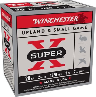 Winchester Ammo 20-Gauge Super X Heavy Game Load High Brass 7.5-Shot Shotgun Shells, 2.75 in., 1 oz., 25 Rounds