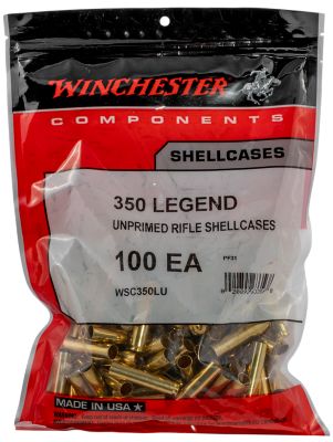 Winchester Ammo .350 Legend Unprimed Brass Rifle Cases, 100 Rounds