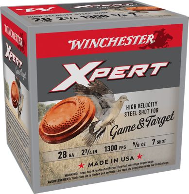 Winchester Ammo 28-Gauge Super X Xpert High Velocity Steel 7-Shot Shotgun Shells, 2.75 in., 5/8 oz., 25 Rounds