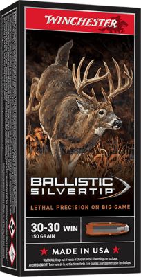 Winchester Ammo Ballistic Silvertip .30-30 Win 150-Grain Rapid Controlled Expansion Polymer Tip Rifle Ammunition, 20 Rounds