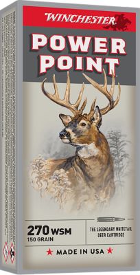 Winchester Ammo Power-Point .270 Win Short Mag 150-Grain Rifle Ammunition, 20 Rounds