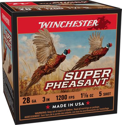 Winchester Ammo 28-Gauge Super Pheasant 5-Shot Shotgun Shells, 3 in., 1-1/8 oz., 25 Rounds