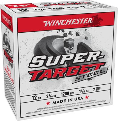 Winchester Ammo 12-Gauge Super-Target Steel 7-Shot Shotgun Shells, 2.75 in., 1-1/8 oz., 25 Rounds