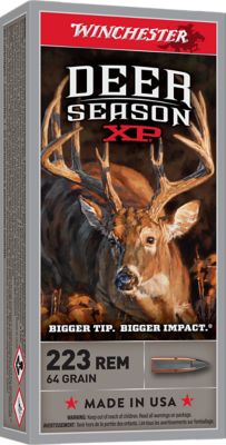 Winchester Ammo Deer Season XP .223 Remington 64-Grain Extreme Point Rifle Ammunition, 20 Rounds