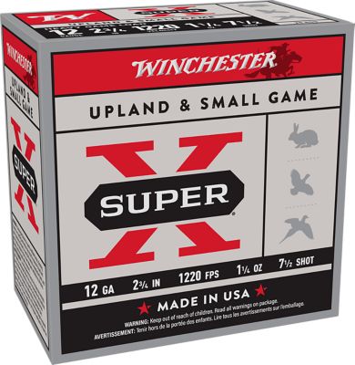 Winchester Ammo 12-Gauge Super X Heavy Game Load 7.5-Shot Shotgun Shells, 2.75 in., 1-1/4 oz., 25 Rounds
