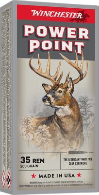 Winchester Ammo Power-Point .35 Remington 200-Grain Rifle Ammunition, 20 Rounds